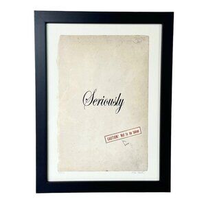 NEW Smith & Co Wall Art Print Vintage Style Caution - Not To Be Taken Seriously